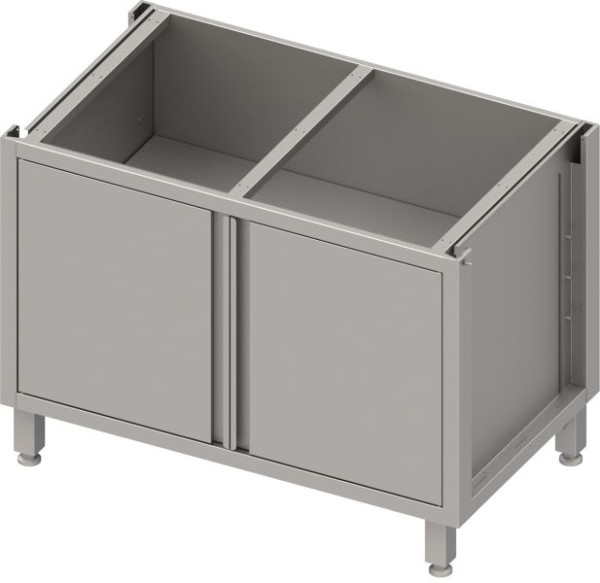 Stalgast RVS onderkast bak versie 2.0, voor poten/plintframe, met draaideuren 700x640x660 mm, BX07651