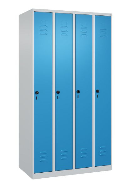 C+P luierkluis Classic PLUS, 4 vakken, 1850x1000x500mm, 7035/5012, veiligheidsdraaigrendel, 080000-49 S10004