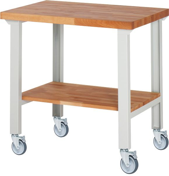 RAU verrijdbare werkbank 7000-7, 1000x700x1000mm, 4 zwenkwielen, 05-7000-7-107B4S4.12