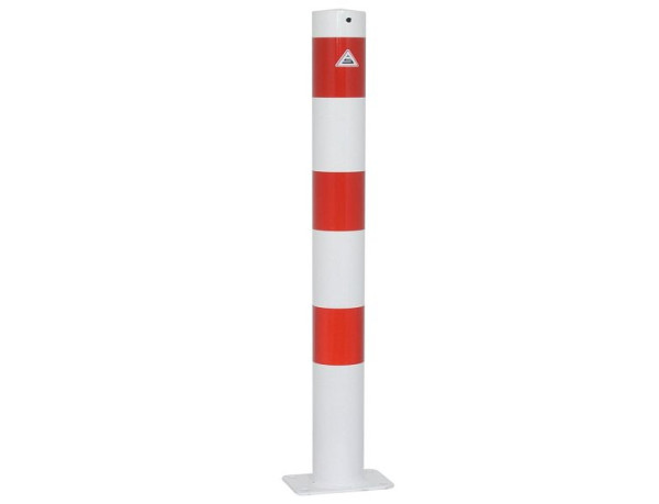 Schake afzetpaal stalen buis Ø 102 x 2,9 mm stationair, voor plugbevestiging, thermisch verzinkt, 491PB