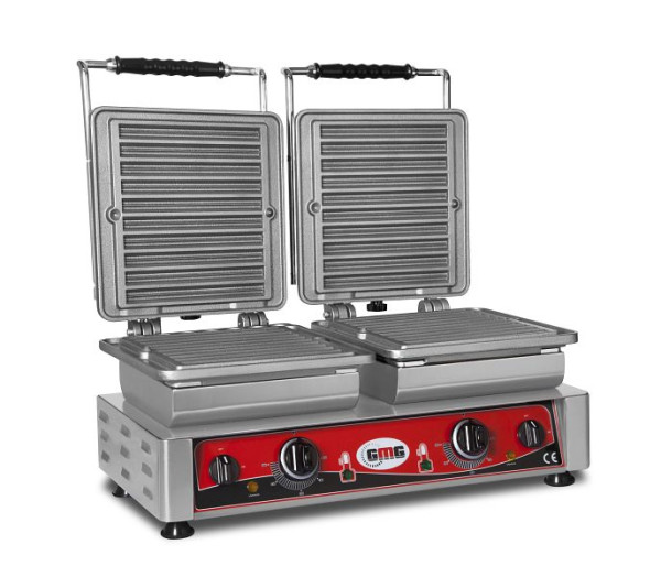 GMG Churo wafelijzer, 2x (10x 21cm x 2cm x 1cm/2cm), verwisselbare bakplaat, zeer eenvoudig te monteren, 50° tot 300°C, makkelijk schoon te maken, WE-28