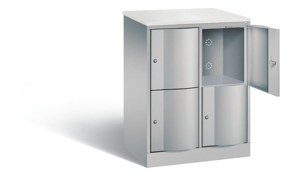 C+P lockerkast Resisto, H1077xB772xD540mm, kleur: wit aluminium, 8472-272 S10102