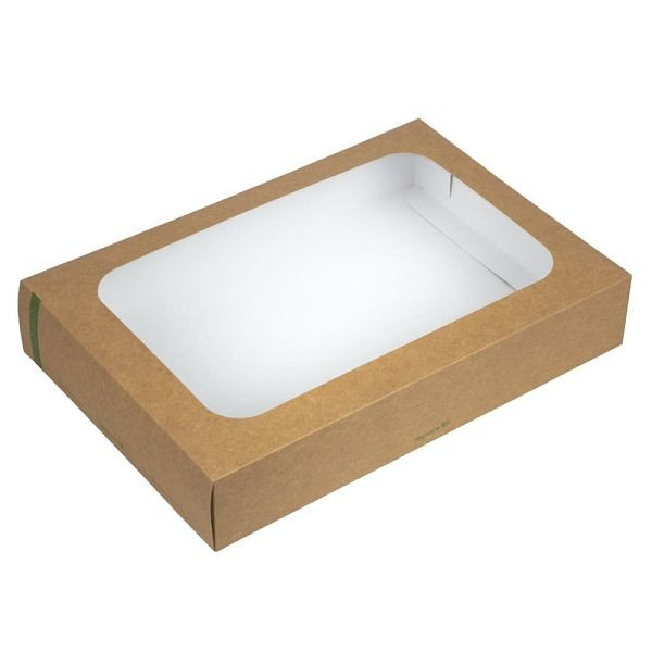 Vegware Composteerbare Sandwichboxen met Deksels Groot (Pak van 25), FD387
