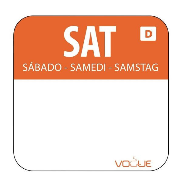 Vogue Saturday zelfoplossende etiketten voor voedselrotatie, VE: 1000 stuks, U782