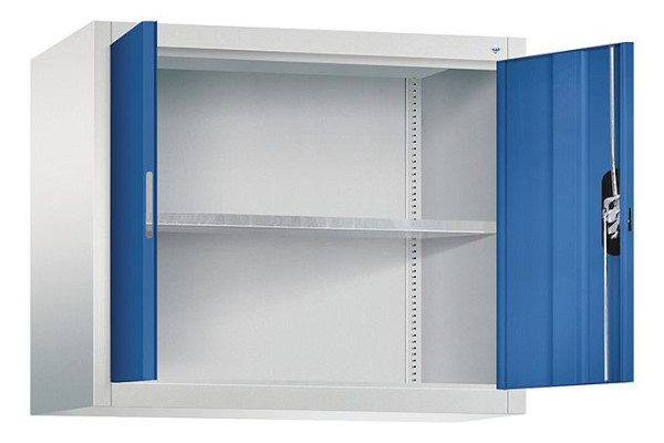 C+P bovenkast Acurado, H790xW930xD400mm, kleur: lichtgrijs / gentiaanblauw, verzonken handgreep, 9265-009 S10076