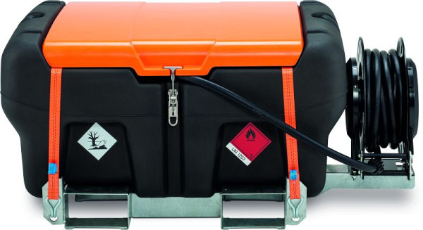Cemo KS-Mobil Easy 330 l Premium met elektrische pomp 12 V, 25 l/min, slanghaspel, AZV en scharnierend deksel, 11361