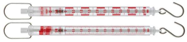 PESOLA spannings-/krachtmeter / veerbalans 5N, verdeling 0,05N, Light Line, rood, met haak, 18005