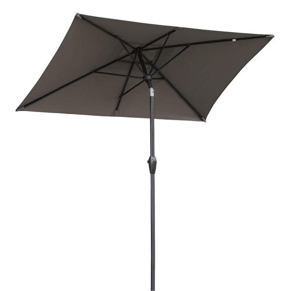 Sekey 210 × 140 cm aluminium parasol, kleur: grijs, 39921077