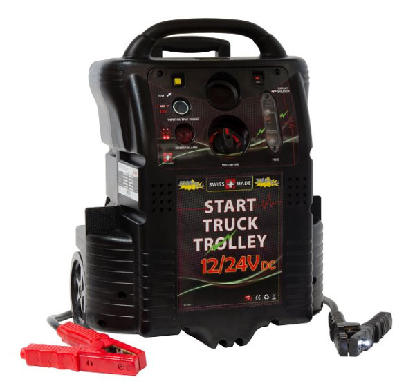 ELMAG energiestation / startapparaat 12/24V - mobiel, START TRUCK TROLLEY 6200/3100 ampère, inclusief LED-verlichting op de negatieve pool, 55073