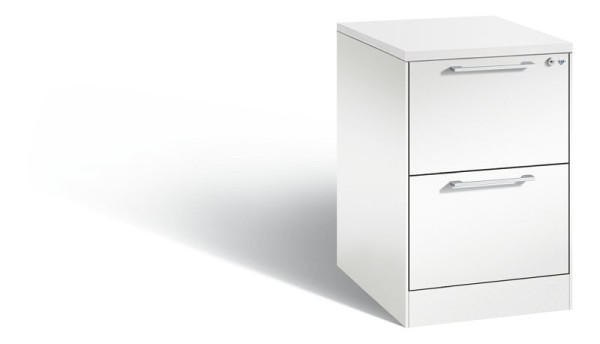 C+P archiefkast Asisto, H710xB440xD600mm, kleur: verkeerswit, beugelgreep, 146 275-221 S10030
