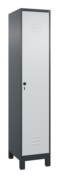 C+P luierkluis Classic PLUS met middenwand, voeten, 1950x400x500mm, 7016/7035, veiligheidsdraaigrendel, 080010-12F S10001