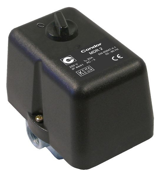 Condor-Werke drukschakelaar CONDOR, MDR 2/11 bar, 230 Volt, inclusief overdrukventiel AEV 2 S, 11920