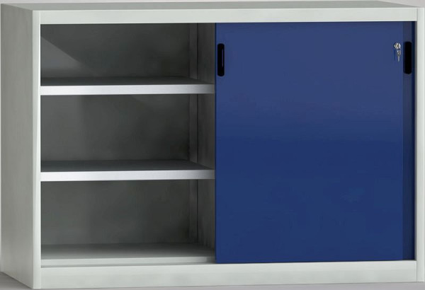 KLW schuifdeurkast als machinezijkast 1000 x 1500 x 815 mm H x B x D met afsluitbare schuifdeuren, tussenschot, 7SS-ST1000XTB-005MPB
