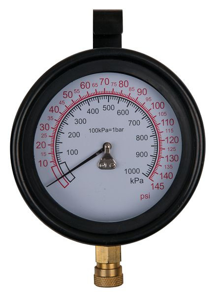 KS Tools Manometer diameter 100,0 mm, 0 - 10 bar met 1/4" snelkoppeling, 150.2326