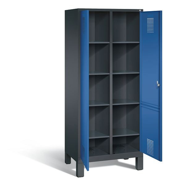 C+P washok Evolo, H1850xW810xD500mm, kleur: zwartgrijs / gentiaanblauw, 48012-22B S10026