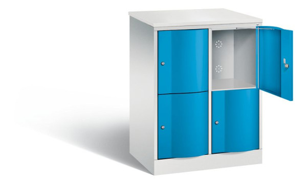C+P lockerkast Resisto, H1077xB772xD540mm, kleur: lichtgrijs/lichtblauw, 8472-272 S10092