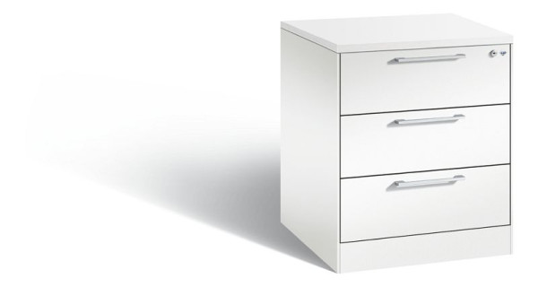 C+P archiefkast Asisto, H710xB562xD600mm, kleur: verkeerswit, beugelgreep, 146274-322 S10167