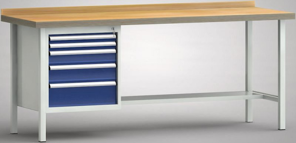 KLW standaard werkbank - 2000 x 700 x 840 mm L x D x H, WS118N-2000M40-E7028