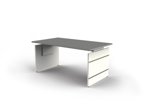 Kerkmann in hoogte verstelbaar zijbureau, vorm 4, B 1600 x D 800 x H 680-760 mm, grafiet, 114403.1