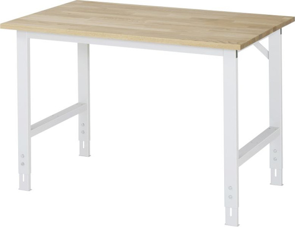 RAU werktafel Tom serie (6030) - in hoogte verstelbaar, massief beuken blad, 1250x760-1080x800 mm, 06-625B80-12.12