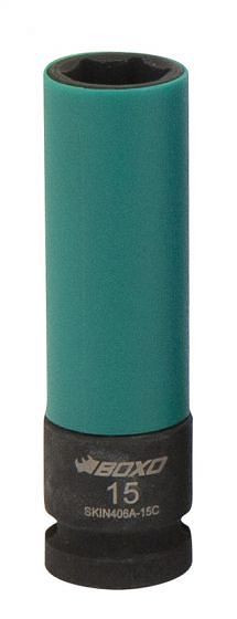 Boxo 1/2" slagmoersleuteldop - zeskant 15 mm, VE: 16 stuks, SKIN406A-15