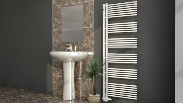MERT designradiator SEDAN wit, 600 x 1650 mm, vlak rechts/links, 5-SEDAN-60x165-WM