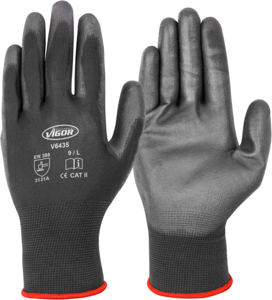 VIGOR werkhandschoenen, hoge grip en slipweerstand, maat 9 (L), V6435