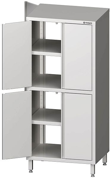 Stalgast doorschuifkast, hoogte 1800 mm, met vleugeldeuren, met twee kasten, gelast