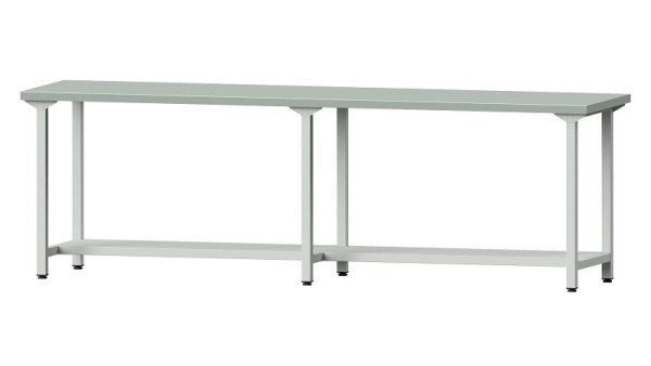 ANKE werkbanken werktafel, model 91, 2800 x 700 x 890 mm, RAL 7035, ZBP 40 mm, 400.461