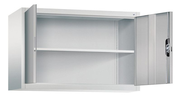 C+P bovenkast Acurado, H790xB1200xD400mm, kleur: lichtgrijs/wit aluminium, verzonken handgreep, 9465-000 S10167