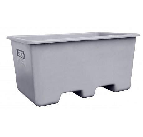 Cemo rechthoekige container van GVK, toegankelijk, 200 l hoog, grijs, 10584