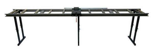 ELMAG rollenbaan met schuifstop & schaalverdeling voor bandcirkelzagen type LCB-2000/300 met 2 steunpoten, 78805