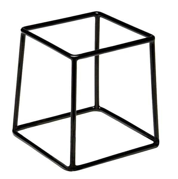 APS buffetstandaard -MULTI-, 18 x 18 cm, hoogte: 18 cm, metaal, zwart gecoat, voorzien van antislip rubberen coating, 33252
