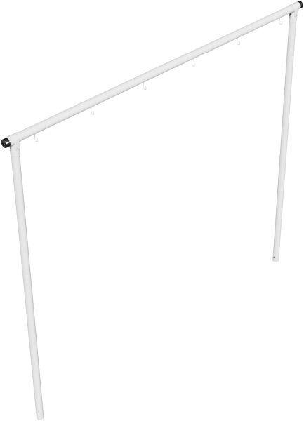 Schake wasdroogframe, dwarsbuis 3000 mm, 6 haken aan één zijde, stalen buis Ø 60 mm, 419_4630
