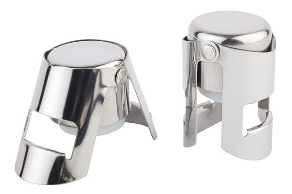 APS champagnestoppers, Ø 4 cm, hoogte: 5,5 cm, roestvrij staal/arabische gom, verpakking: 2 stuks, 93160