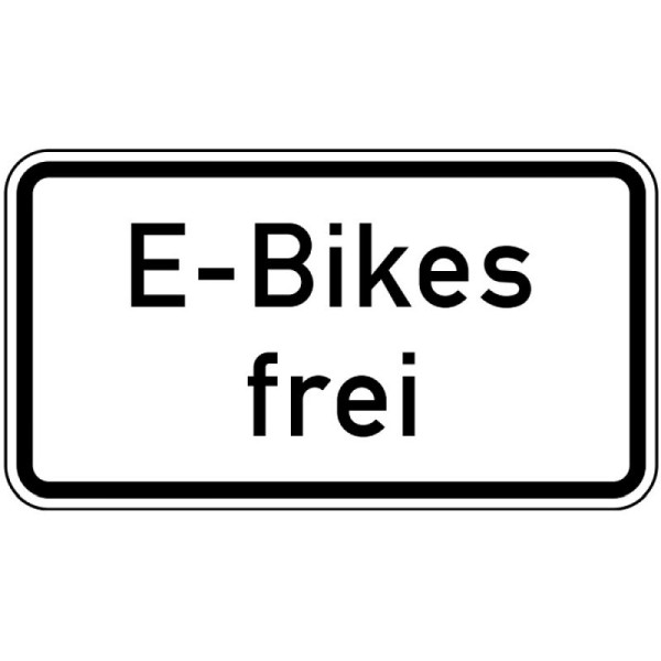 Stein HGS HGS StVO, E-Bikes gratis nr. 1026-63, 330x600mm /RA2/platte vorm 2mm, 1026-63-221