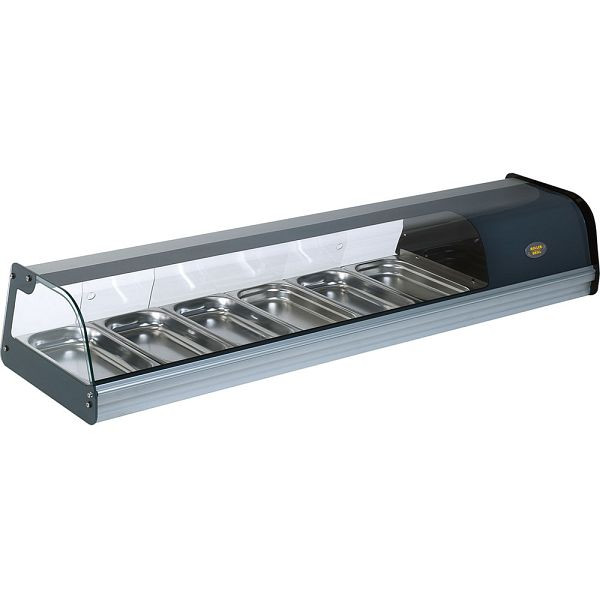 Stalgast presentatievitrine, 360 liter, zilver, afmetingen 600 x 630 x 1850 mm (bxdxh), KT1001613