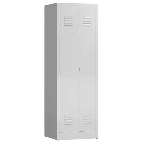 Lüllmann ClassiX multifunctionele locker, 2 compartimenten, 1800 x 590 x 500 mm, signaalwit, X-510717
