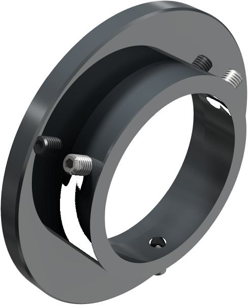 Schake vloerrozet voor 76 mm palen voor model 478 met 3 bevestigingsschroeven M8 (bij 120°) gecoat RAL 7016, 478RB