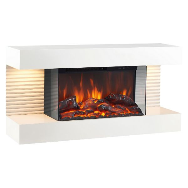 KAMINIO elektrische haard LIZ wit, 2-traps verwarming, EM01-W