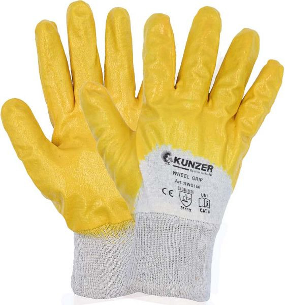 Kunzer WHEEL GRIP - werkhandschoenen maat 9/L, verpakking van 12 paar, 9WG09