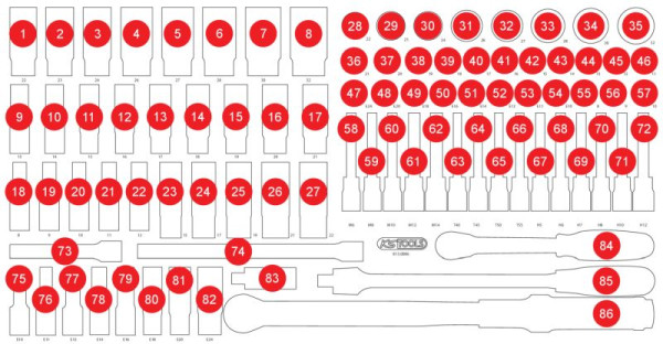 KS Tools Leeg schuiminzetstuk voor 813.0086, 813.0086-97