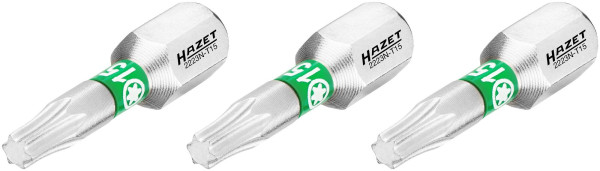 Hazet bit, volle zeskant 6,3 (1/4 inch), binnen TORX® profiel, T15, aantal gereedschappen: 3, sleutelmaat: T15, 2223N-T15/3