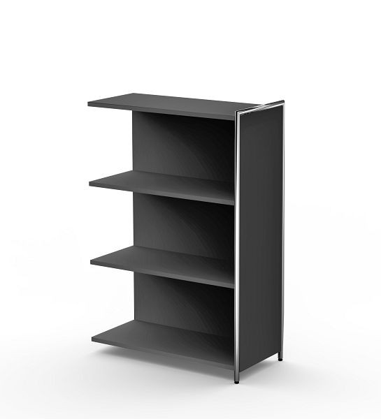 Kerkmann aanbouwdressoir/ruimteverdeler voor 3 OH, Artline, B 780 x D 380 x H 1150 mm, antraciet, 13740213