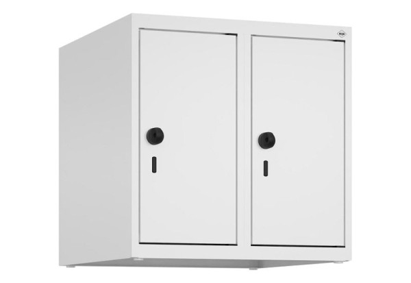 C+P kastopzet Classic PLUS, bovenkast, 9016/9016, veiligheidsdraaisluiting, 500x500x500mm, 2 vakken, 080090-29 S10014