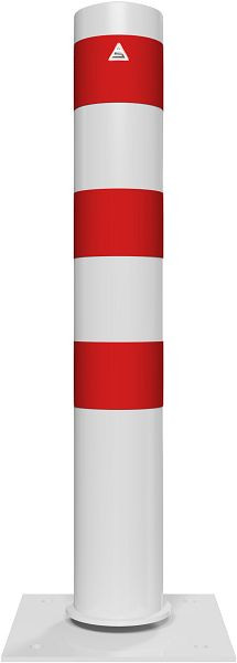 Schake kantelpaal Ø152,4x2,9mm totale lengte: 1000mm, thermisch verzinkt en wit gecoat, 401530NB