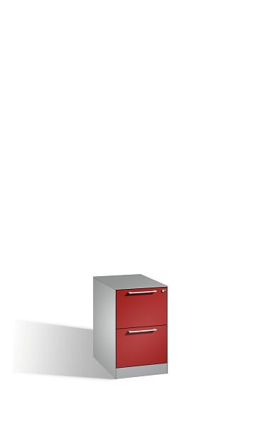 C+P hangarchiefkast Asisto, H710xB440xD600mm, kleur: wit aluminium/robijnrood, beugelgreep, 146275-211 S10084