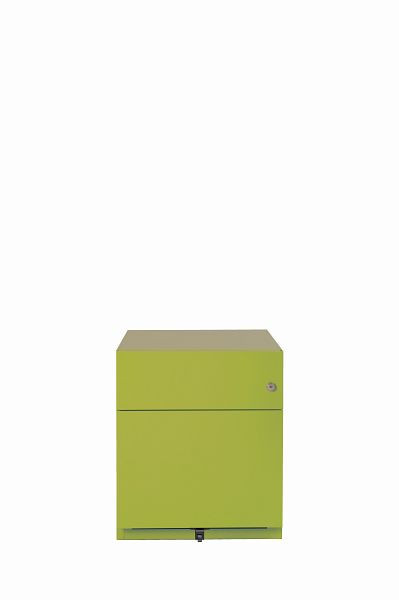 Bisley rolcontainer Note™, 1 universele lade, 1 HR lade, groen, NWA59M7SF604