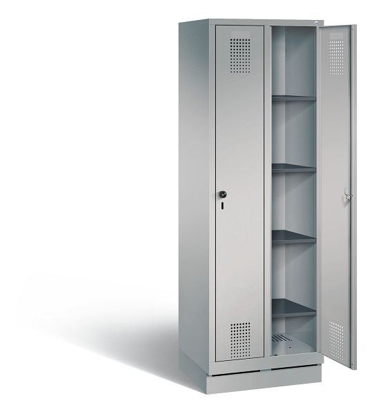 C+P washok Evolo, H1800xB610xD500mm, kleur: wit aluminium, 48020-20B S10034