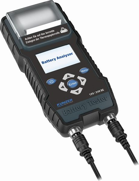 Kunzer accutester 12 en 24 V met thermische printer, BA1224